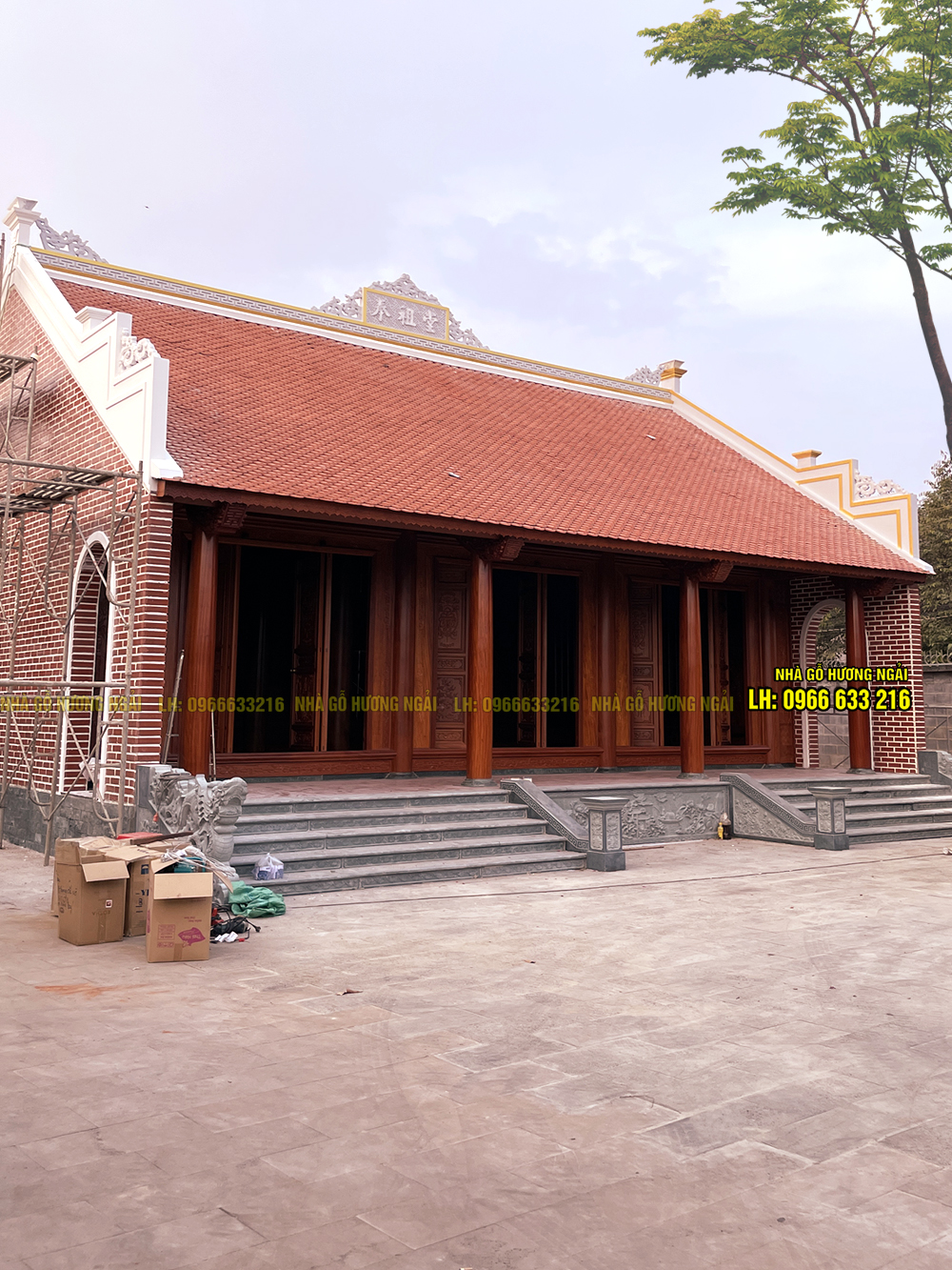 Nhà gỗ 3 gian 24 cột Tiền khách hậu chủ