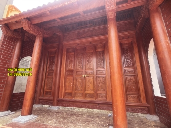 Nhà gỗ 1 gian 2 dĩ phù hợp mặt tiền nhỏ