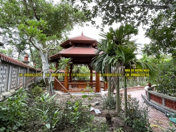 Hexagonal garden hut with diameter of 5m