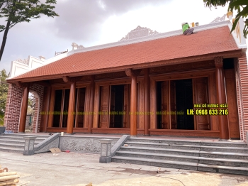 Nhà gỗ 3 gian 24 cột Tiền khách hậu chủ