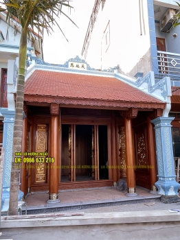 Nhà gỗ 1 gian 2 dĩ. Hợp với nhà mặt tiền nhỏ