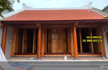 Nhà gỗ xoan 3 gian 12 cột