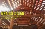 NHÀ GỖ XOAN 3 GIAN 4 CỘT giá rẻ