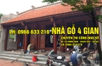 NHÀ GỖ 4 GIAN ĐẸP TẠI ỨNG HÒA