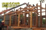 THI CÔNG NHÀ GỖ 5 GIAN ĐẸP