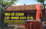 THI CÔNG NHÀ GỖ LIM 3 GIAN ĐẸP