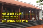 THI CÔNG NHÀ GỖ LIM 3 GIAN - HẬU LỘC TH